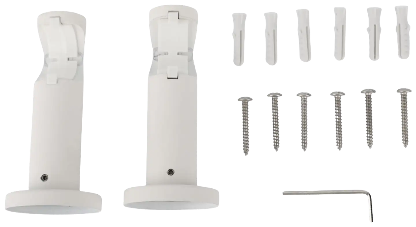 Ihanin verhotangon Click-kannake valkoinen 19mm 2kpl - 2