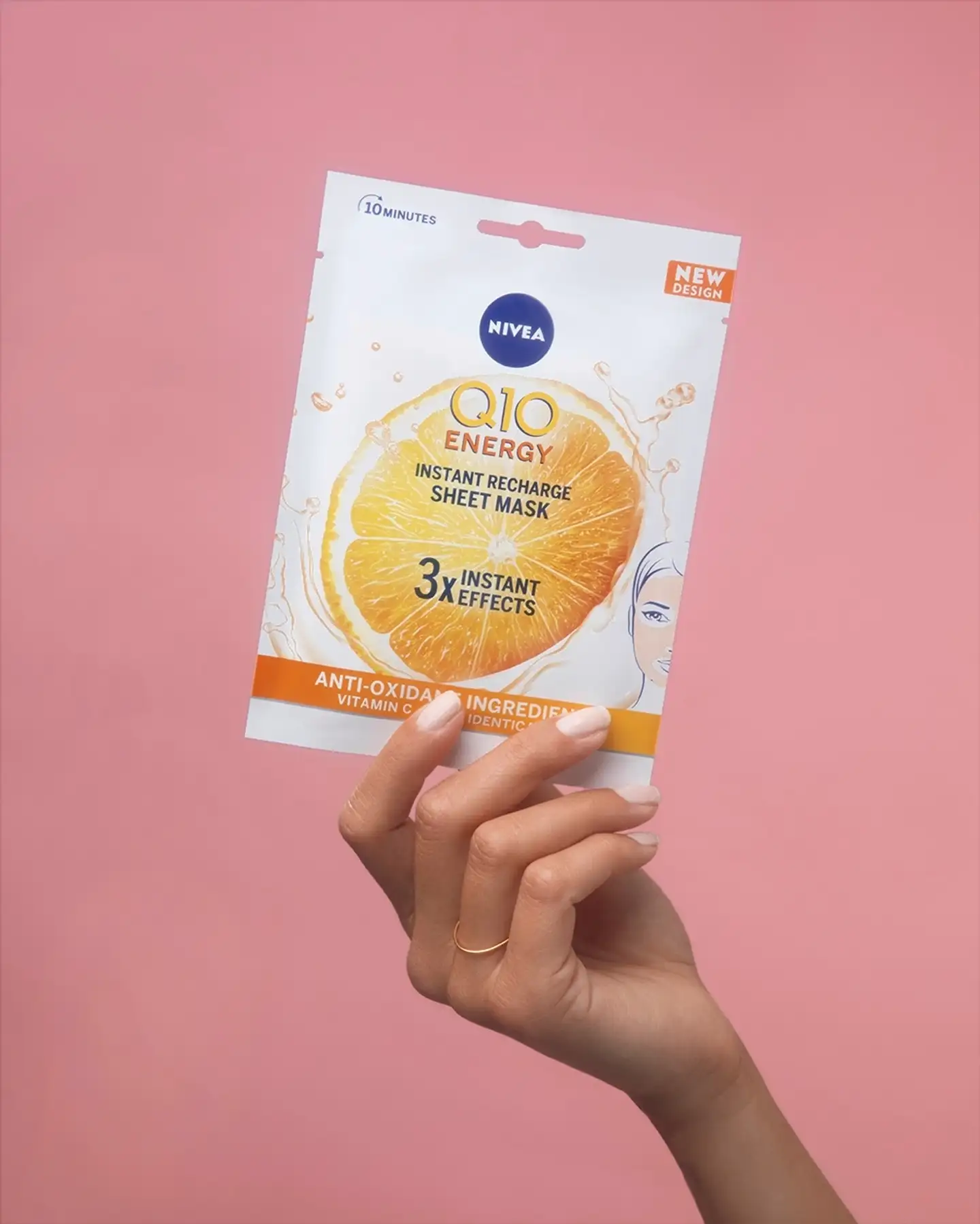 NIVEA 1kpl Q10 Anti-Wrinkle Energy Sheet Mask -kasvonaamio - 2