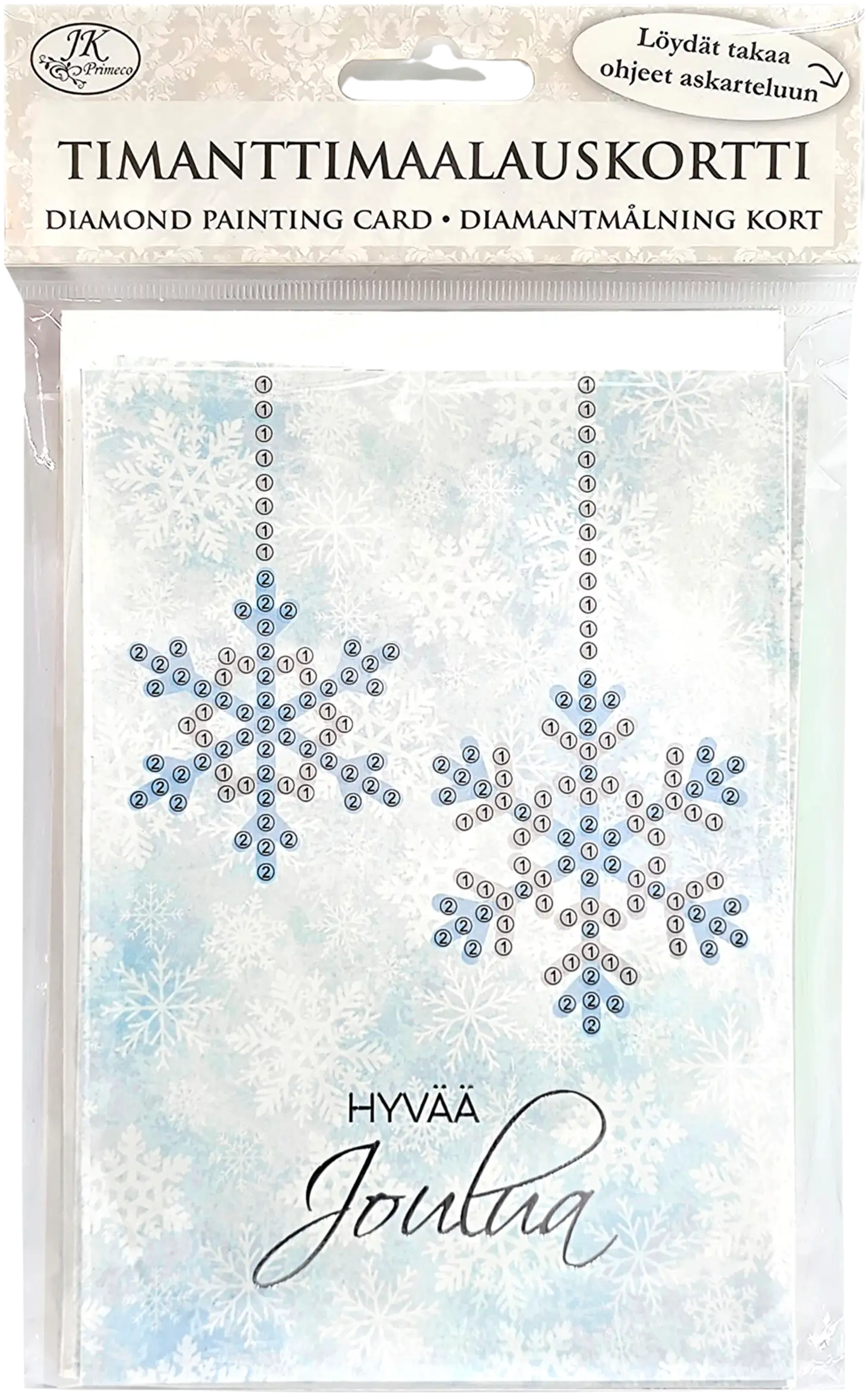 J.K. Primeco timanttimaalauskortti Lumihiutaleet 5kpl - 1