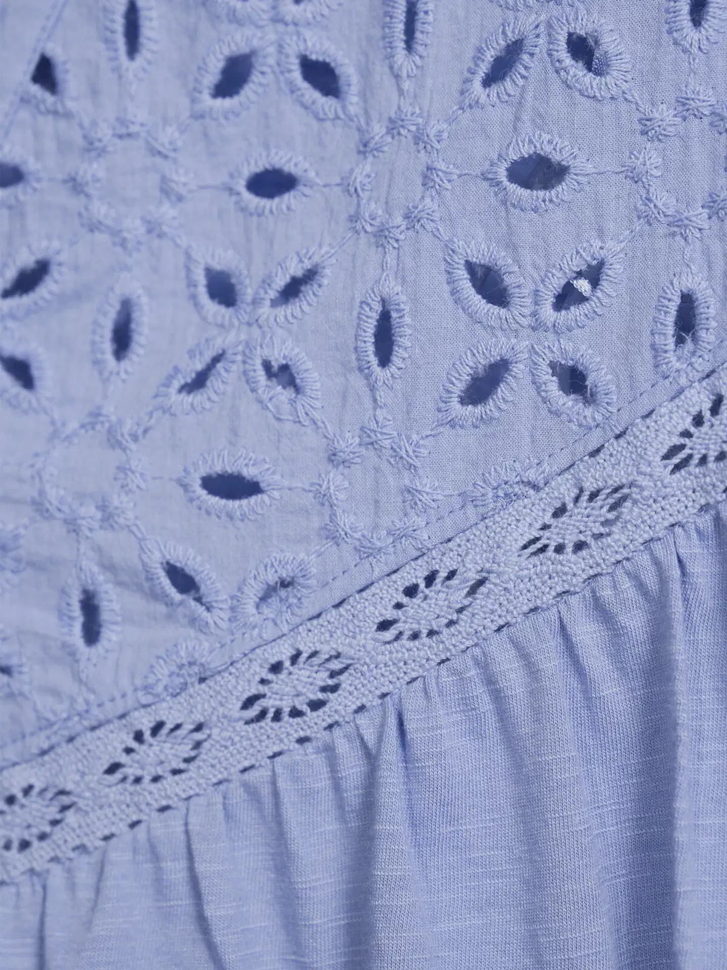 Margaux Riviera naisten pitsisomisteinen trikootoppi CG-116 - Lt.blue - 5