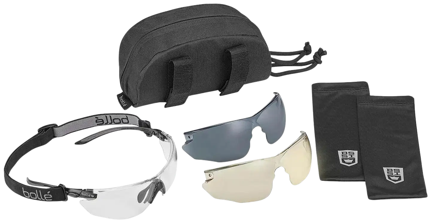 Bolle Safety suojalasipakkaus Combat Kit, musta COMBKITN - 1