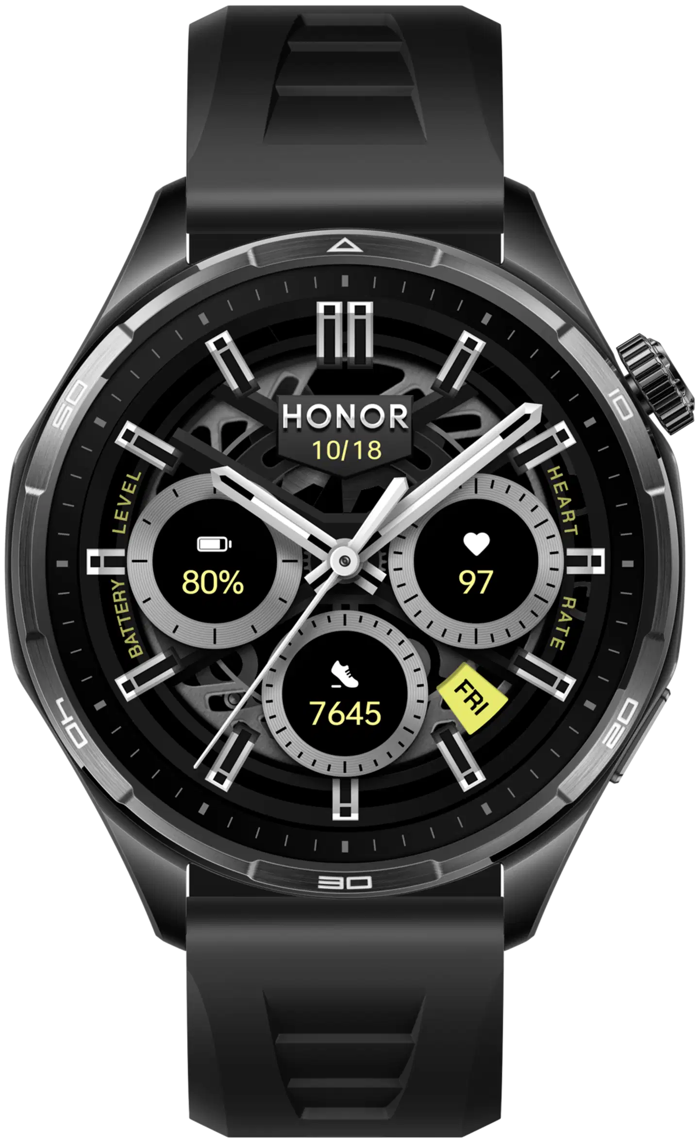 HONOR Watch 6 32MB+4GB -älykello, musta silikoniranneke - 3