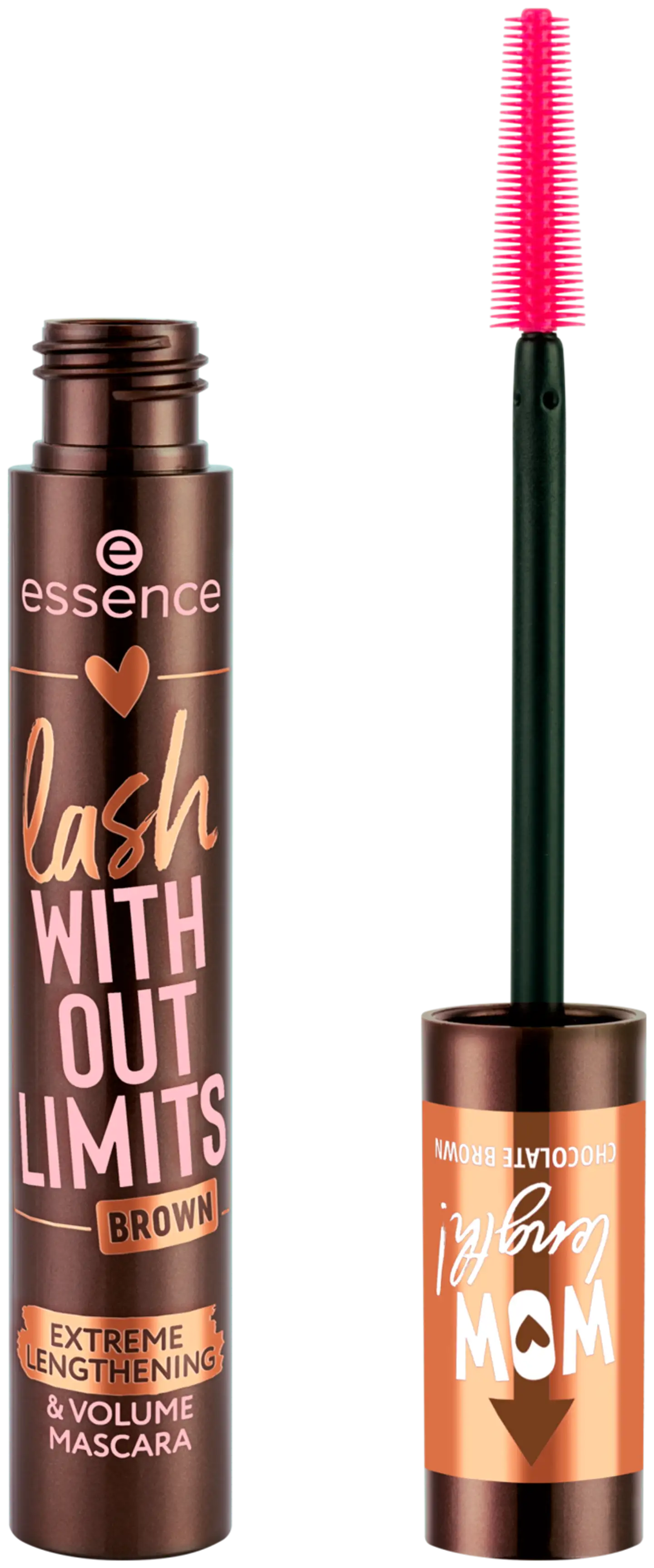 essence LOVE IT A CHOCO' LOT! lash WITHOUT LIMITS BROWN EXTREME LENGTHENING & VOLUME Ripsiväri - 2