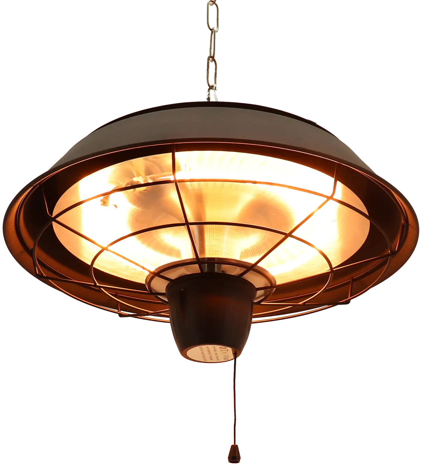 HORTUS Terassilämmitin ripustettava 1500 W, HA, Ø42 cm, musta - 3