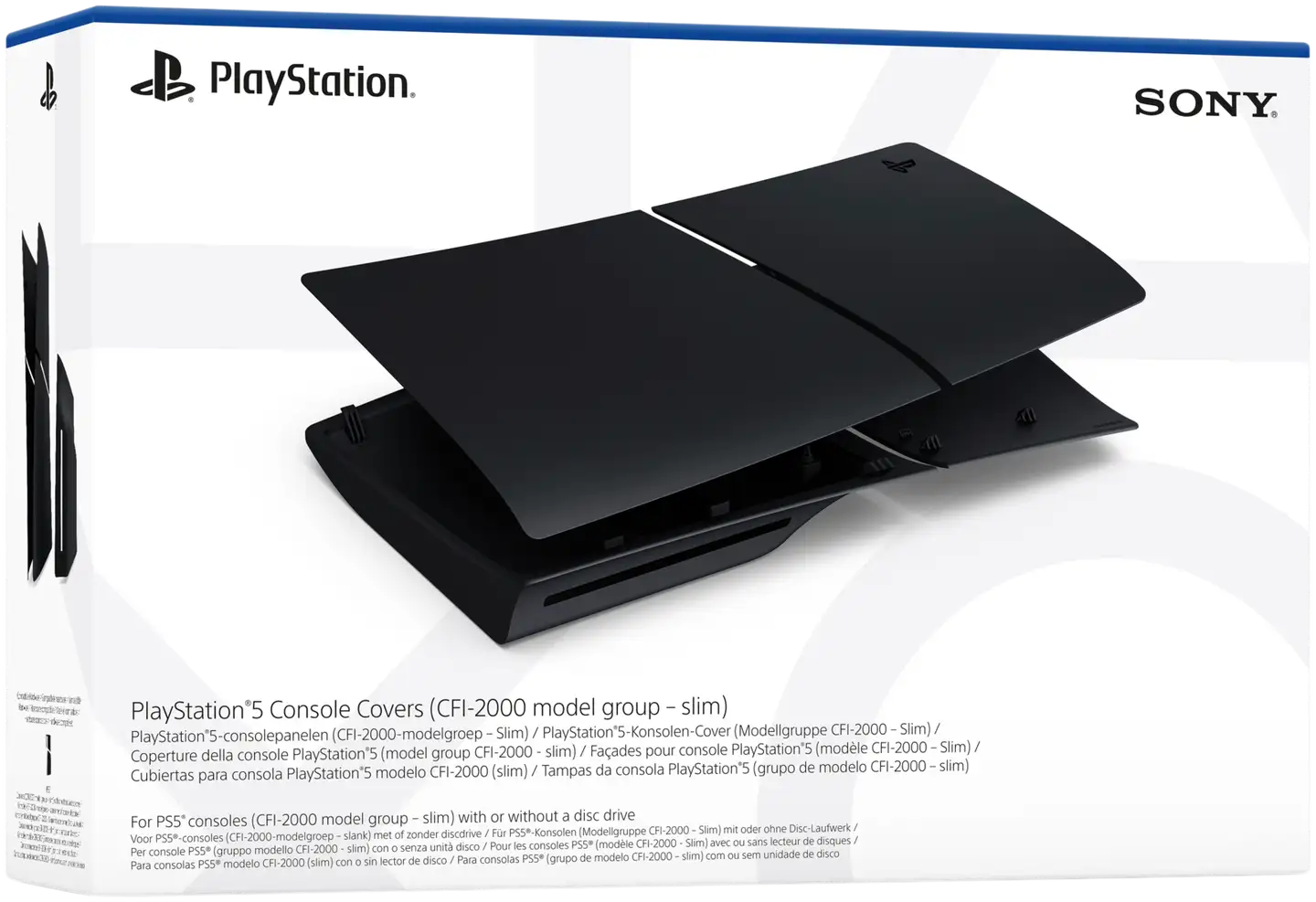 PlayStation 5-konsolin vaihtokannet musta (slim-konsoliin) - 1