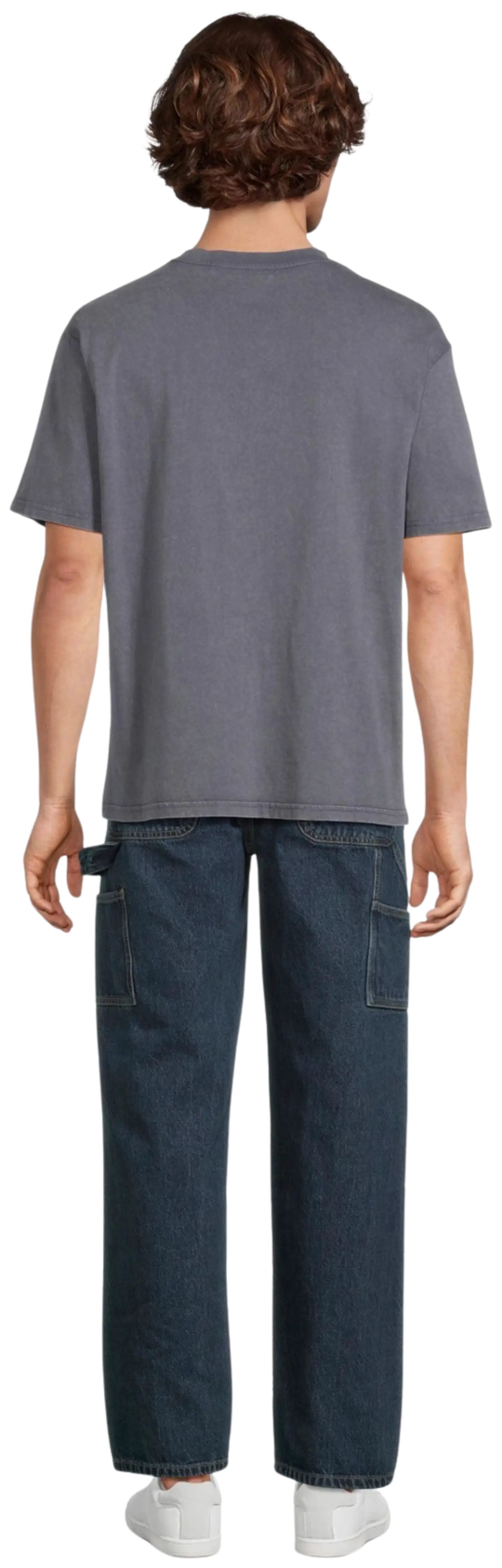 WKLY. miesten t-paita acid wash 195W482501 - d.grey washed - 3