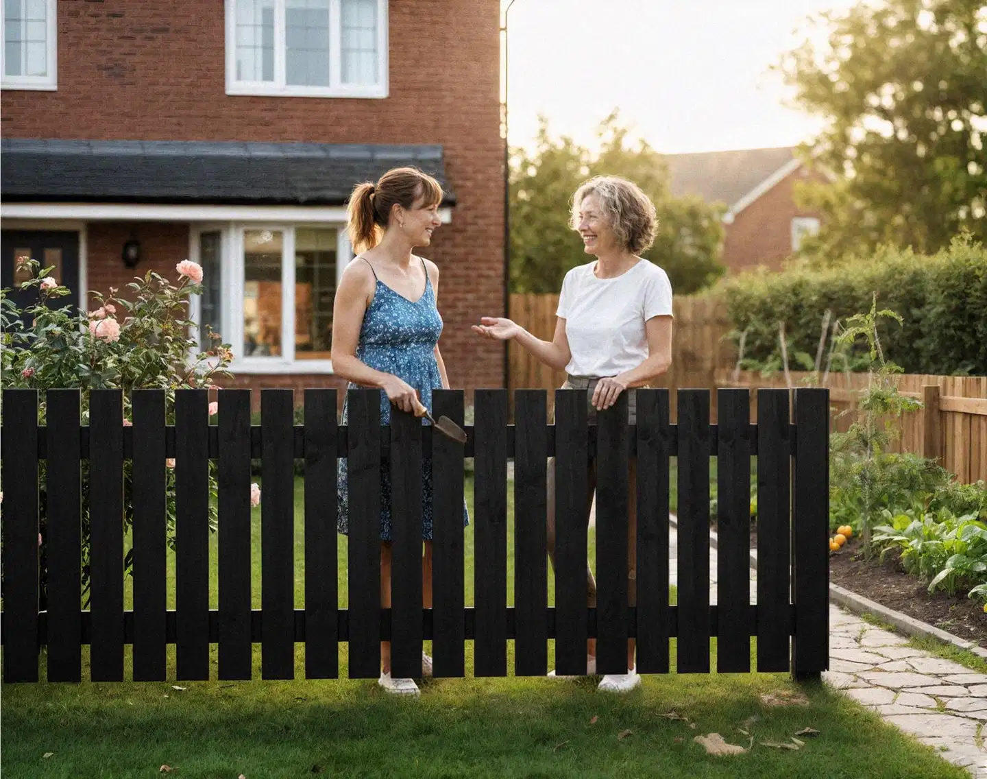 Näkösuoja-aita, pysty laudoitus, grafiitin harmaa, 183x80x3,3cm - 4