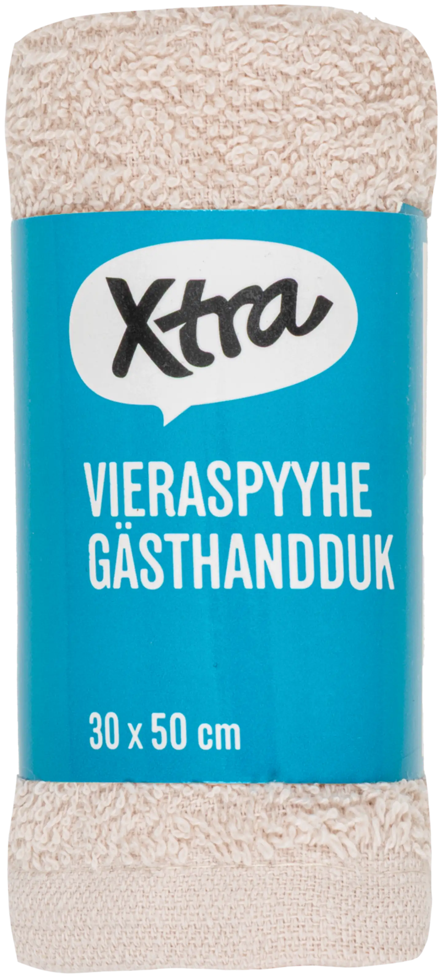 Xtra vieraspyyhe Anna 30x50 cm beige