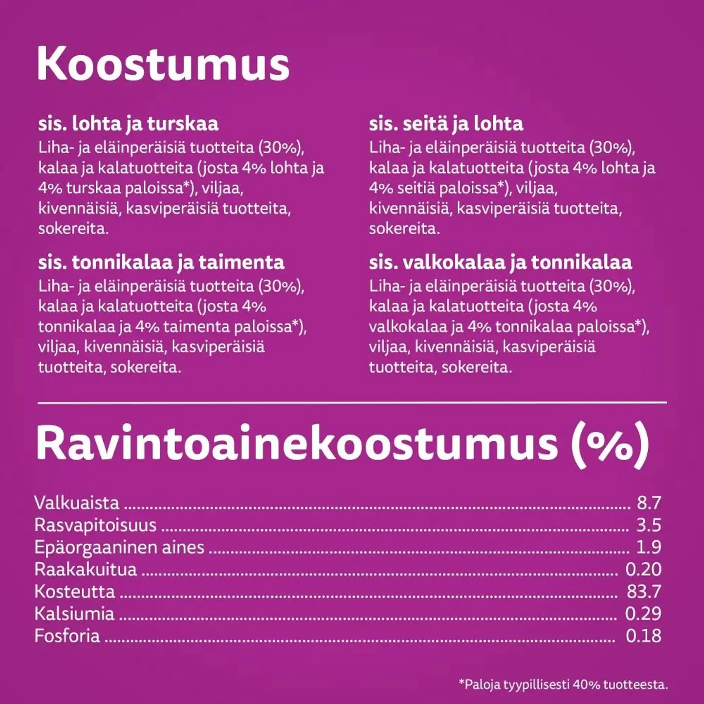 Whiskas 1+ Duo Meren Herkut hyytelössä (12 x 85 g) - 2