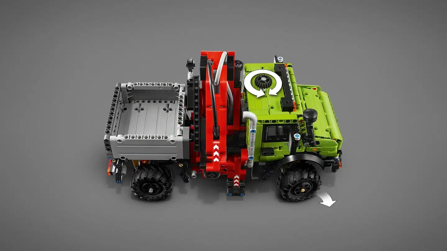 LEGO® Technic 42242 Nosturilla varustettu Mercedes-Benz Unimog U 5023 - 5