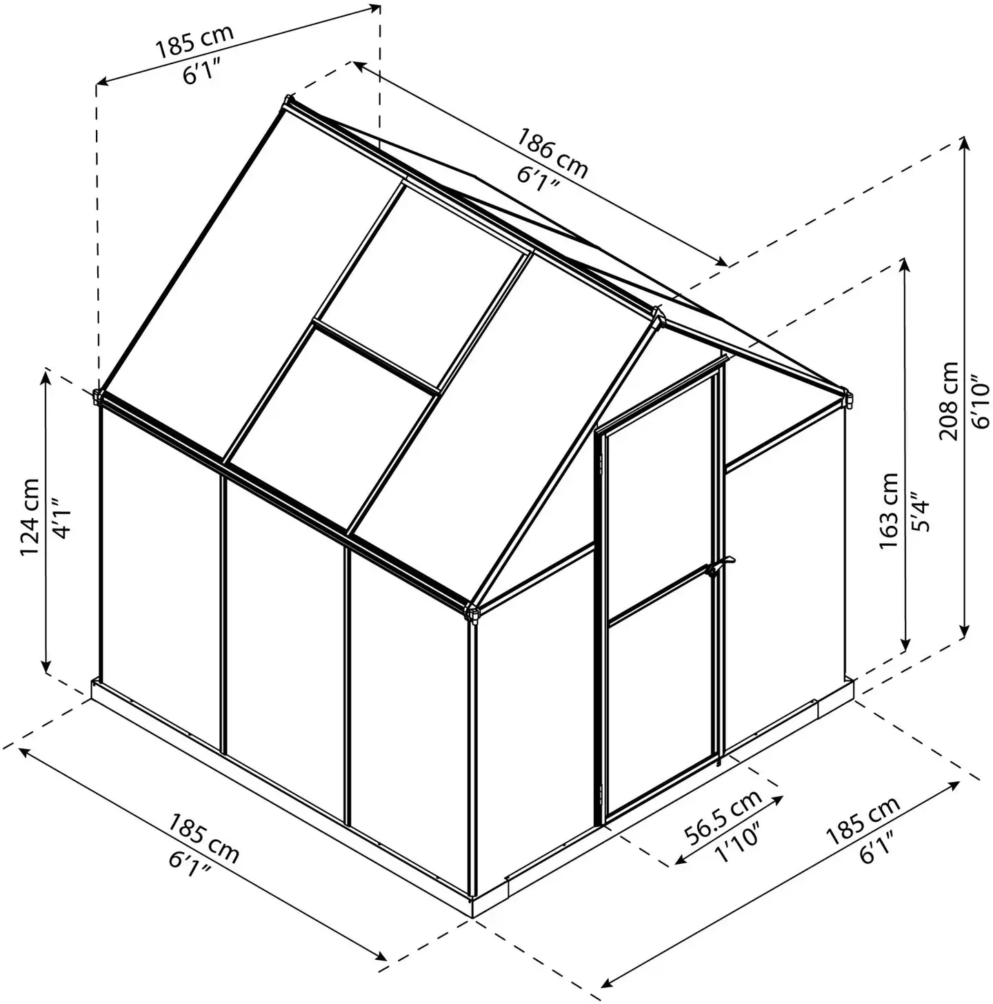 Palram- Canopia Mythos kasvihuone 3,4m2 - 3