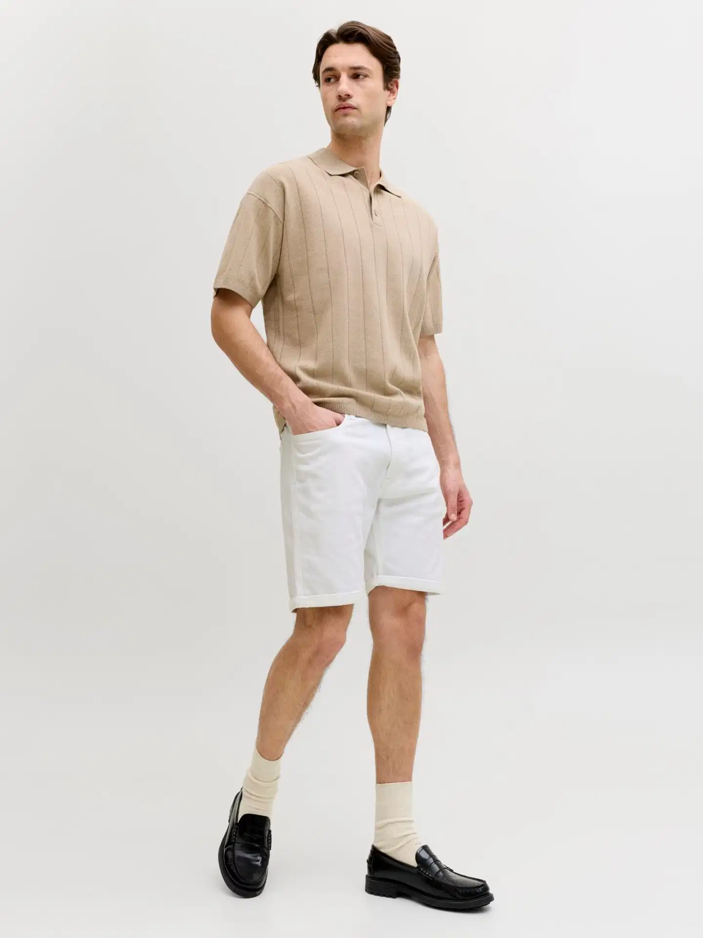 JJ REBEL miesten shortsit Jrebricky - WHITE - 5