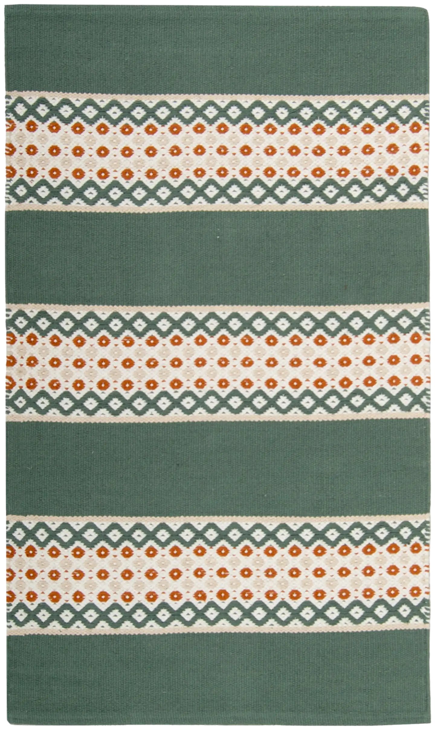 ihankotona puuvillamatto Helka 80x200 cm vihreä - 1