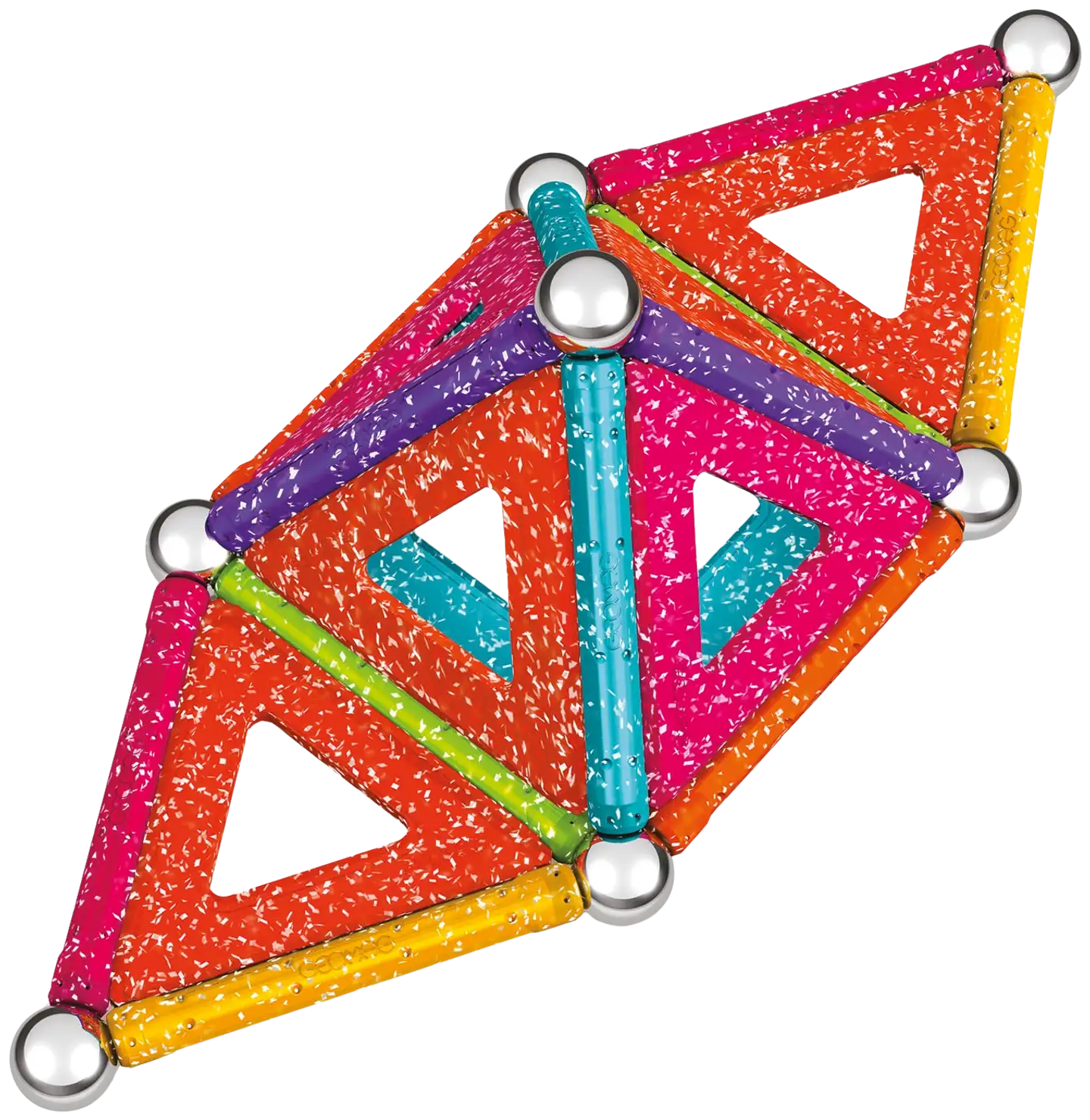 Geomag Supercolor & Glitter magneettirakennussetti tuplapakkaus 87 osaa - 5