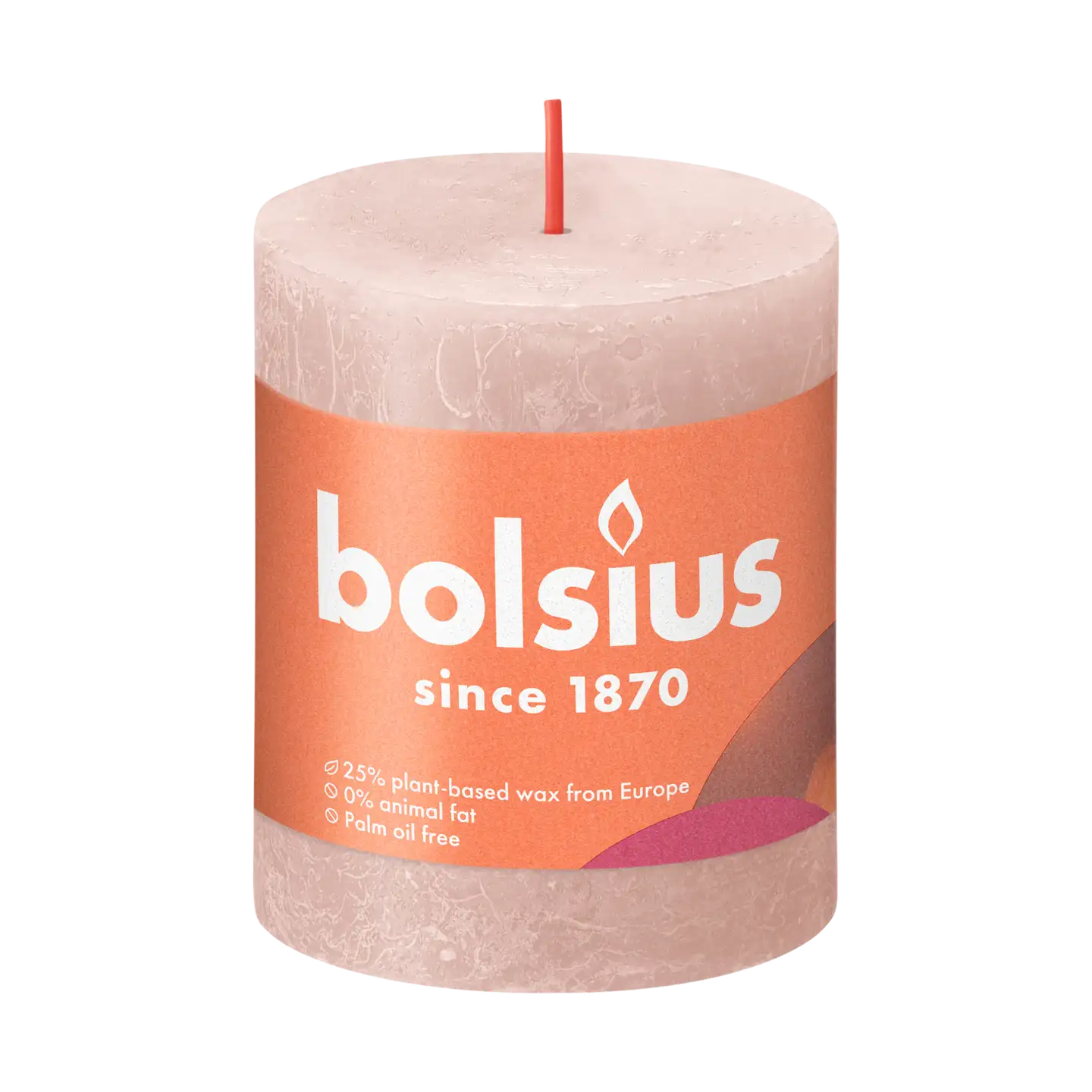 Bolsius RUSTIIKKI PK 80/68 MISTY PINK