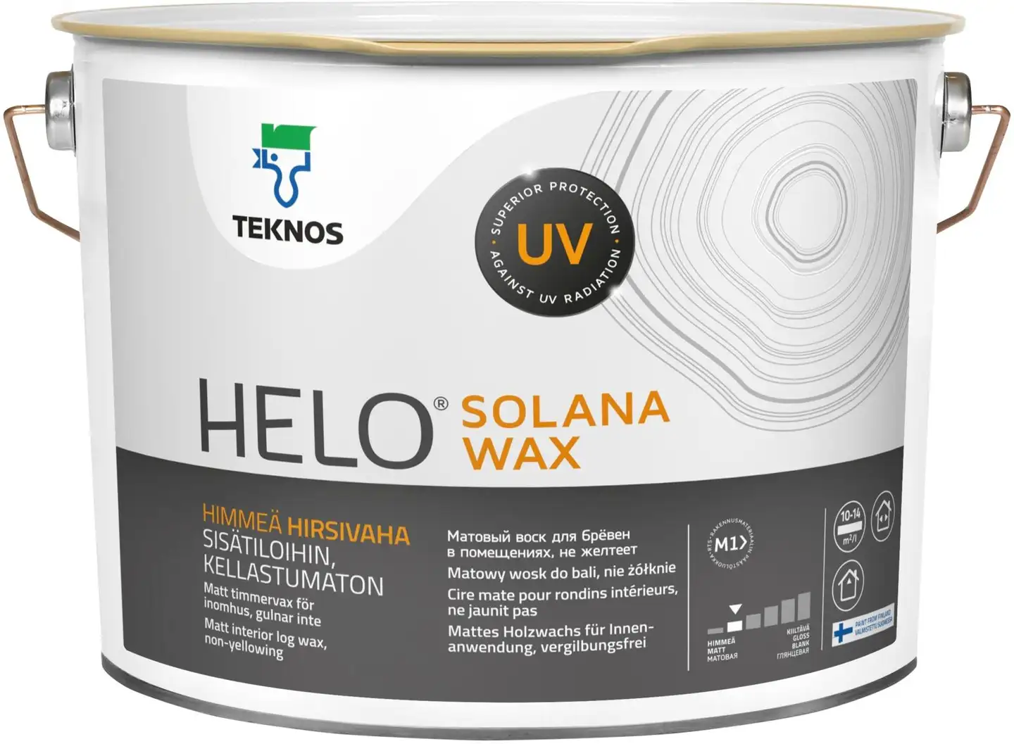 Teknos hirsivaha Helo Solana Wax 9 l väritön sävytettävissä himmeä