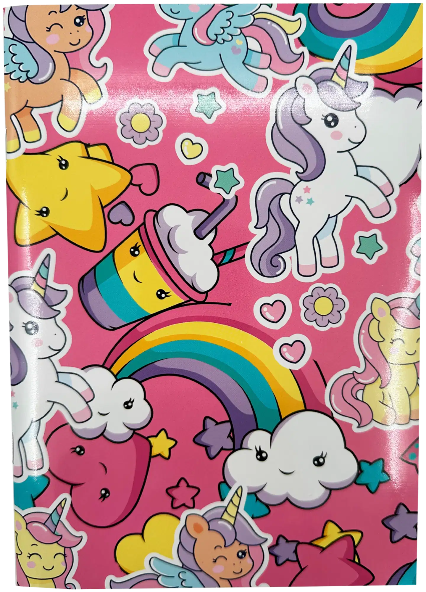 Sweet Unicorn A5 nidottu vihko, 7x7mm ruuduilla, 80 sivua