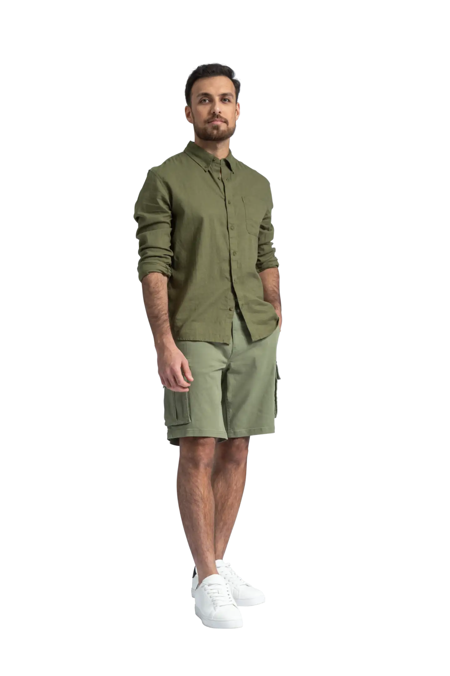 House miesten reisitaskushortsit 202H152518 - Khaki green - 3
