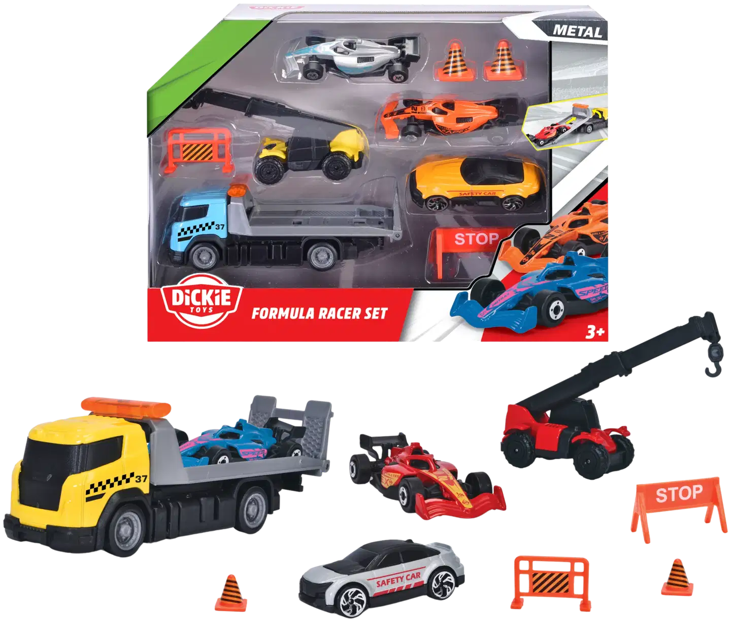 Dickie Toys Go Action-sarjan Formula kilpailut -leikkisetti, 2 erilaista, myydään yksittäin - 1