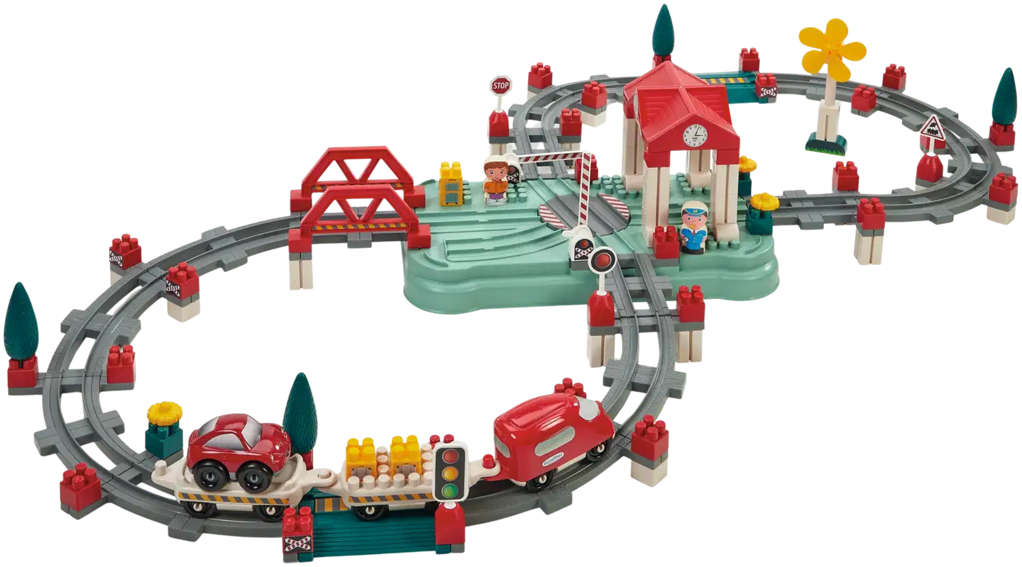 Ecoiffier - Abrick - Taajamajunarata -leikkisetti - 1