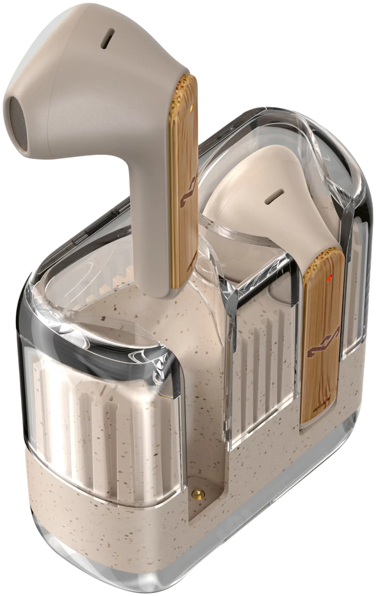 House of Marley langattomat nappikuulokkeet Zion, beige/puu - 2