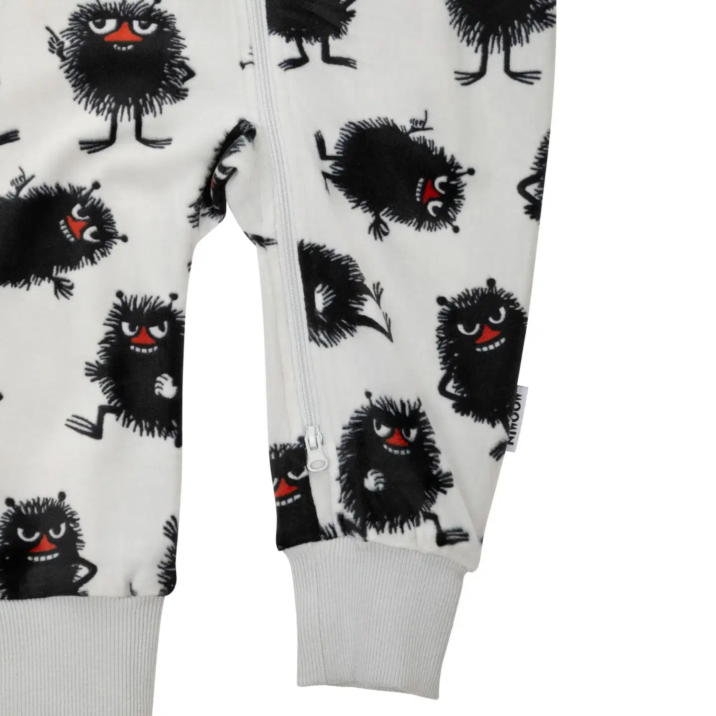 Muumi vauvojen veluuripyjama Pirteä 592633 - vaaleanharmaa - 3
