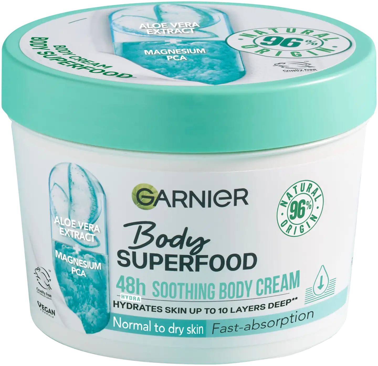 Garnier Body Superfood Aloe vartalovoide kuivalle iholle 380ml - 1