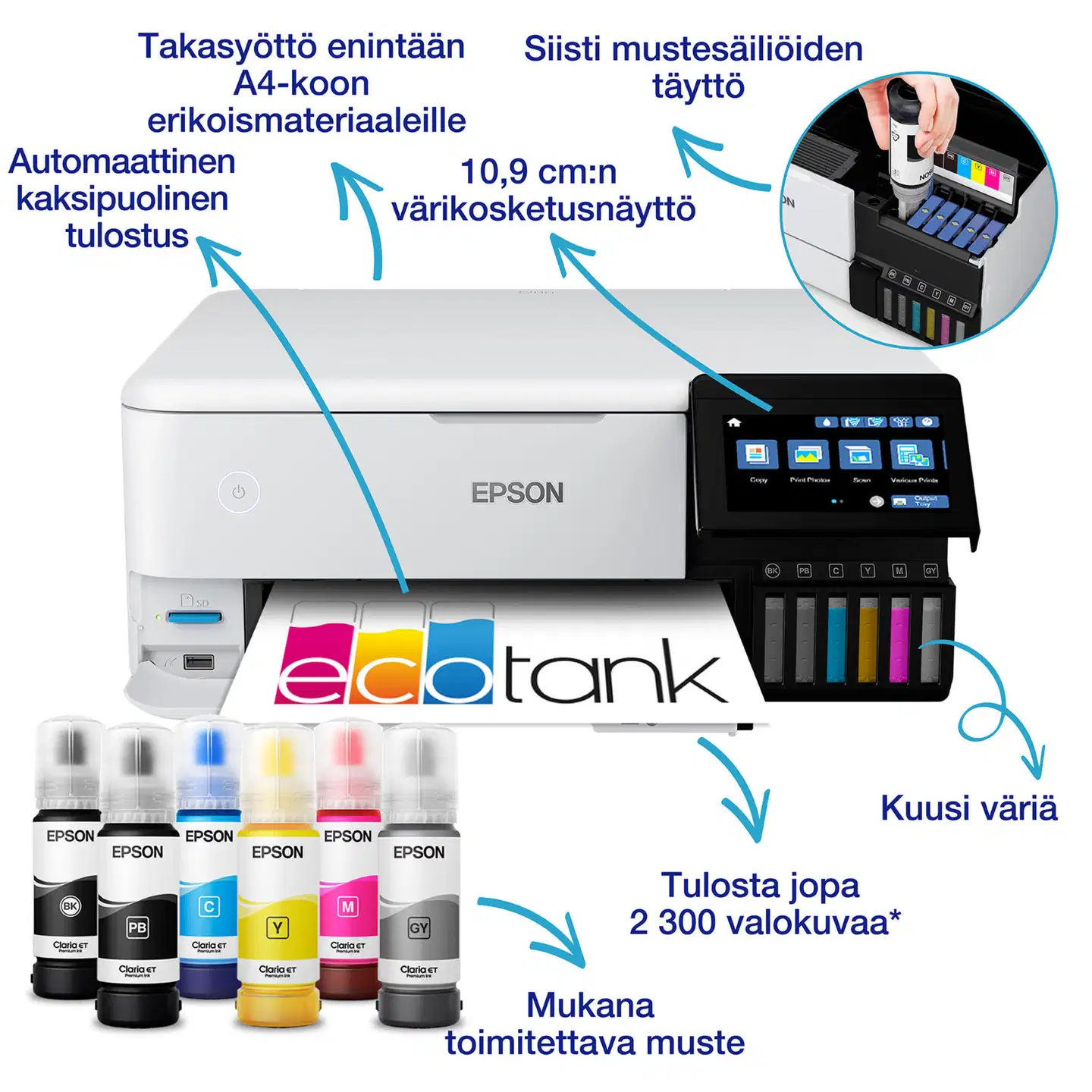 Epson EcoTank ET-8500 valokuvatulostin - 3