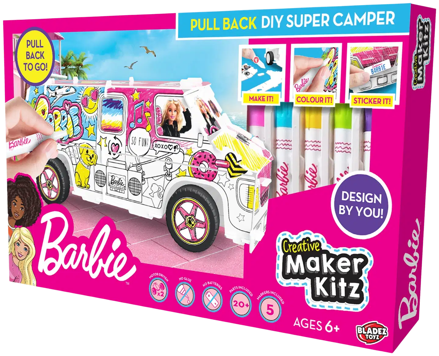 Bladez Toyz DIY lelu Barbie Creative Maker Kitz Pullback Super Camper - 1