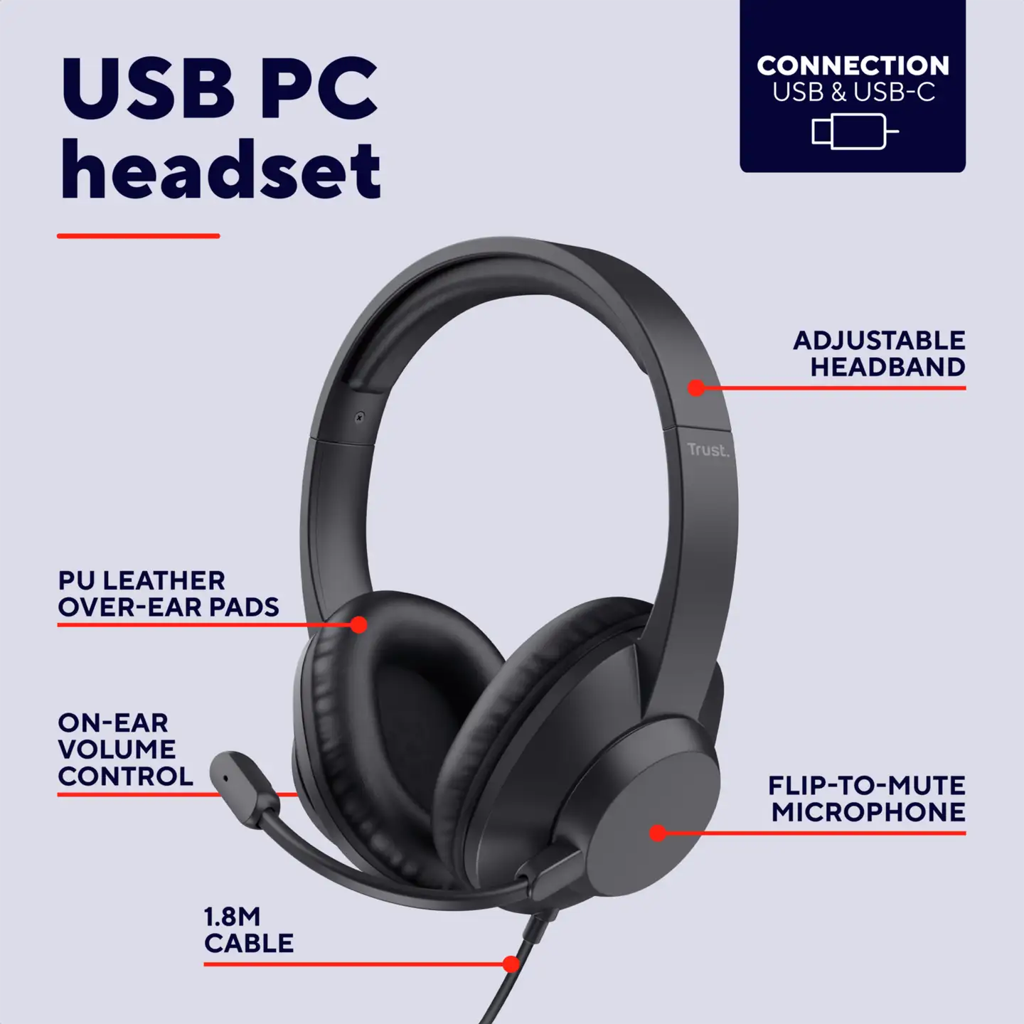 Trust Ayda USB-C kuulokkeet - 11