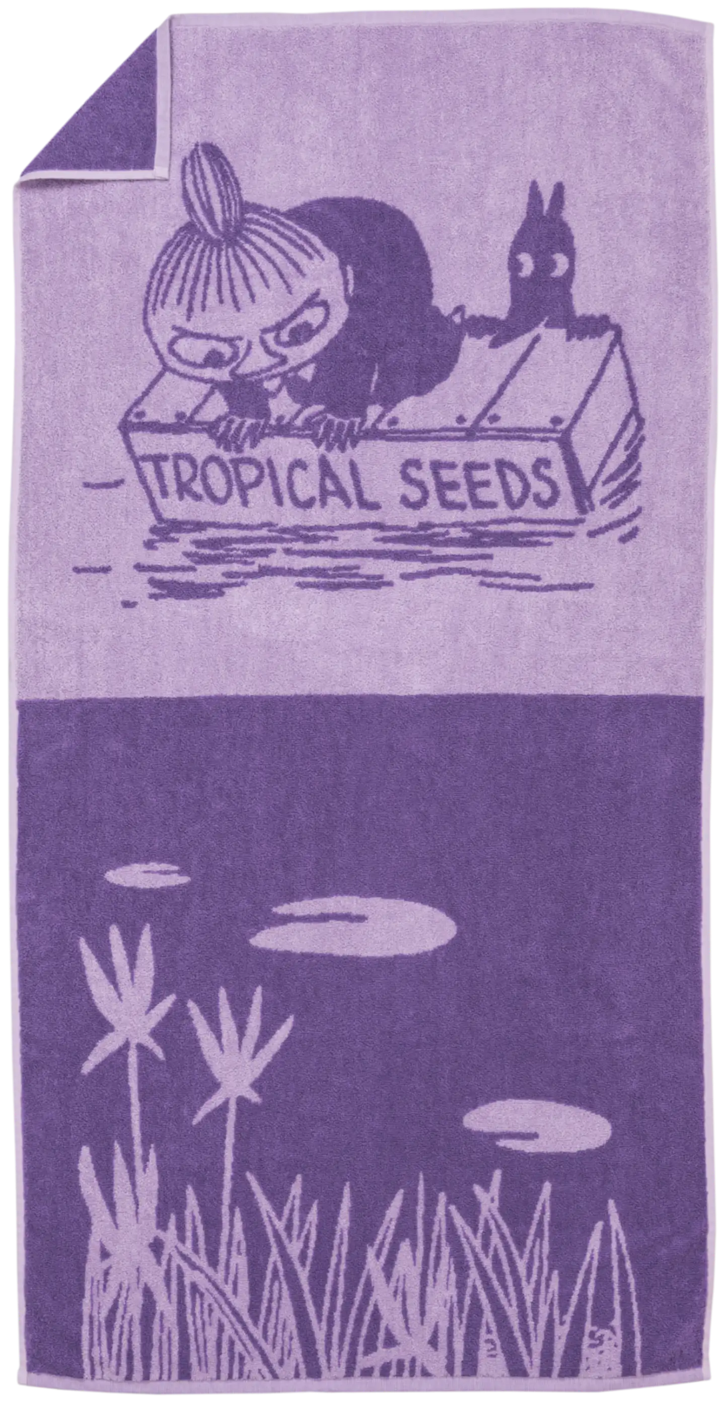 Moomin Arabia Muumi kylpypyyhe 70x140  Pikku Myy liila GOTS - 1