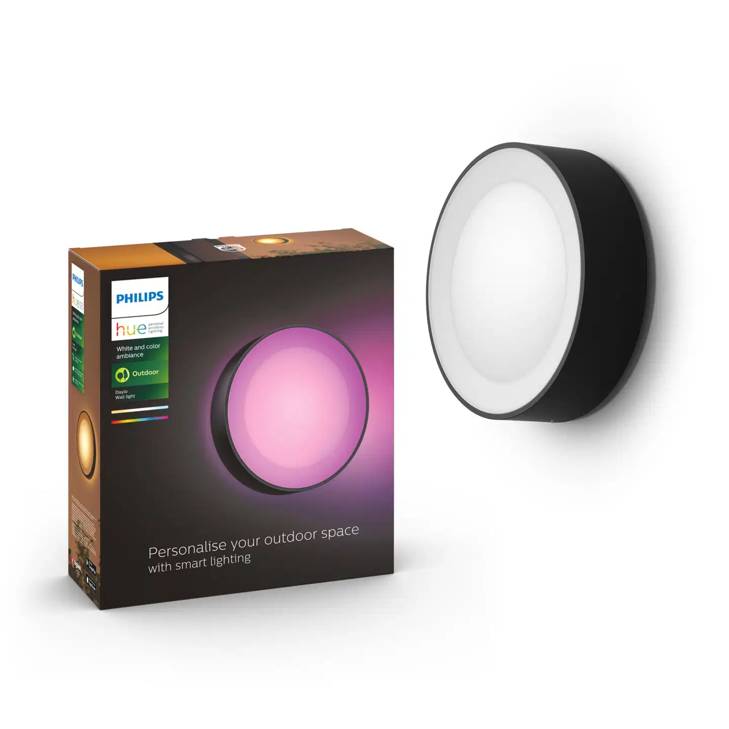 Philips Hue Daylo -seinävalaisin ulkokäyttöön 15W 2000-6500K 1060LM musta - 2