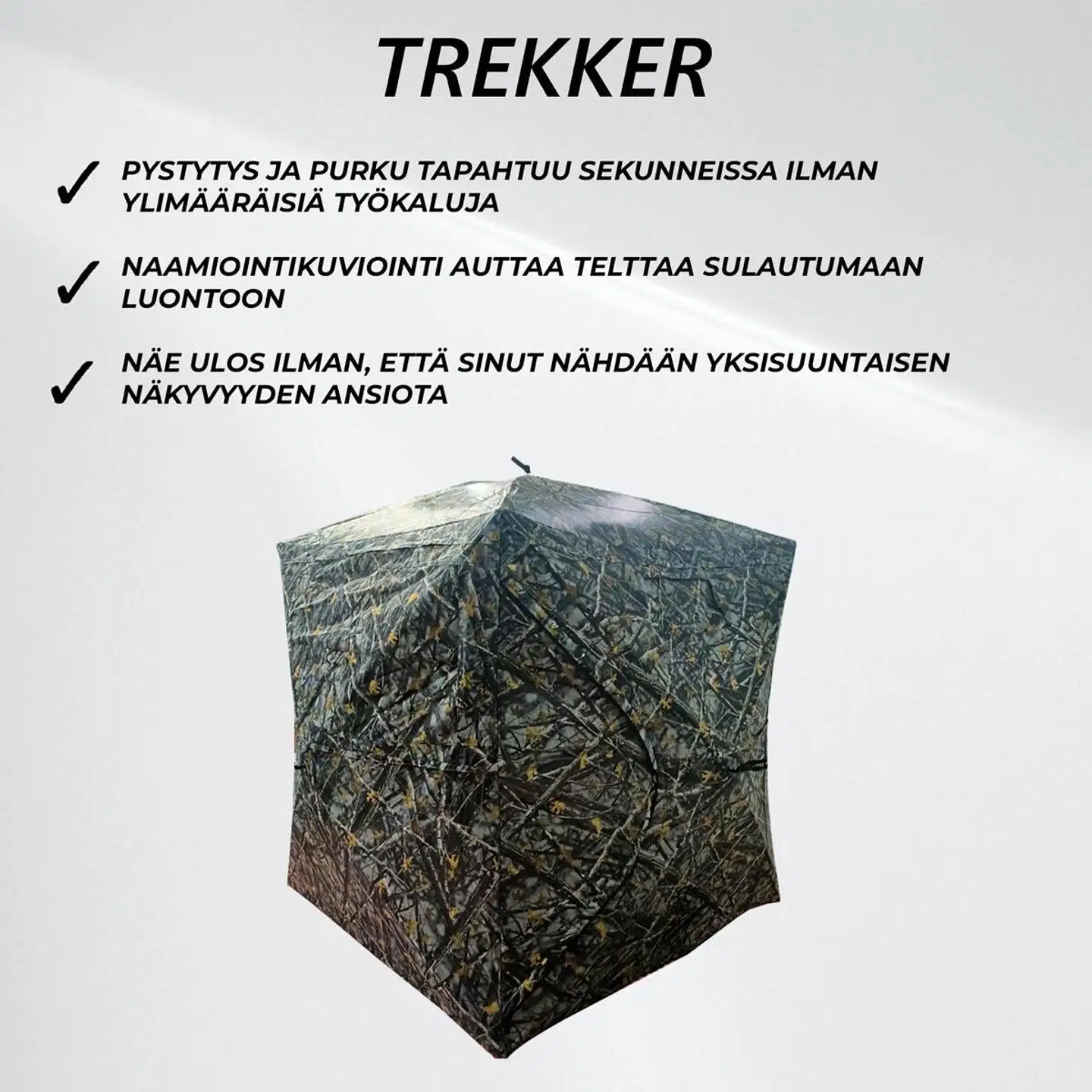 Trekker kyttäysteltta läpinäkyvä 180x180x200cm - 3