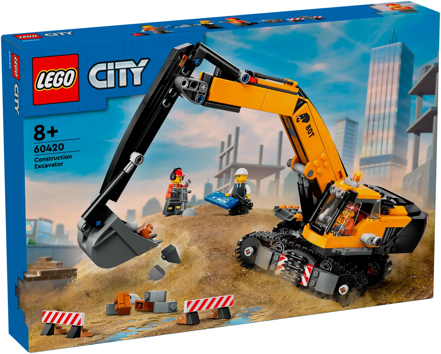 LEGO® City Big Vehicles 60420 Keltainen rakennuskaivuri - 1