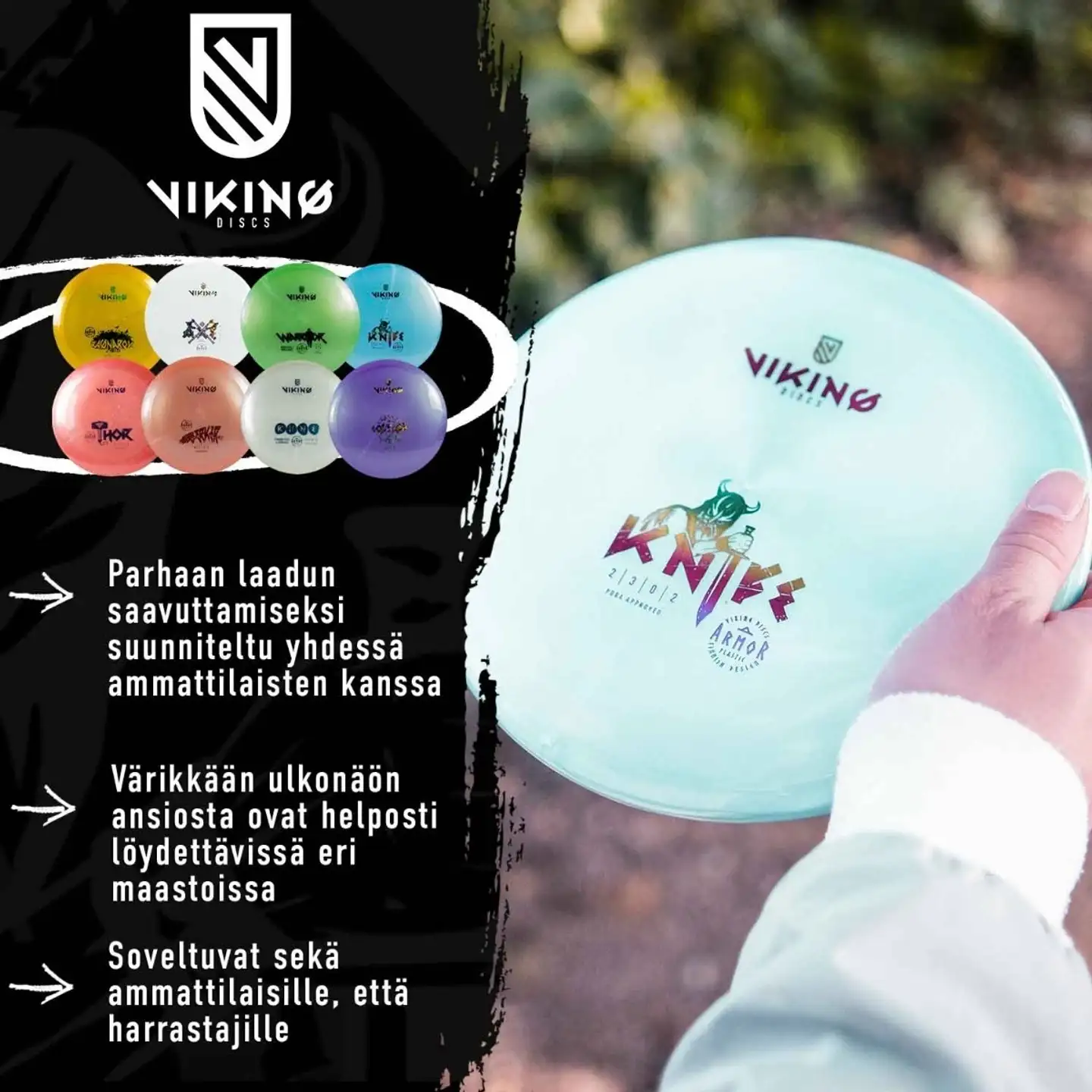 Viking Discs Frisbeegolf kiekkosetti Armor  8-setti - 2