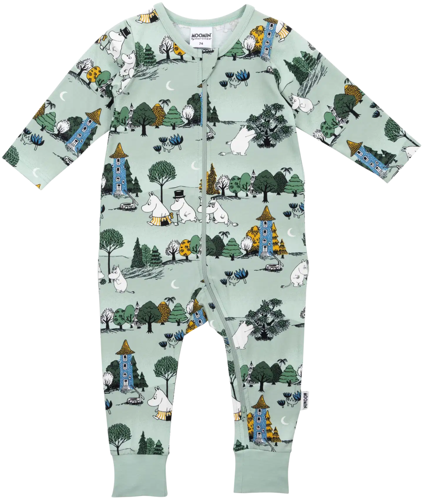 Muumi vauvojen pyjama Kuutamoyö 593359 - vihreä - 1