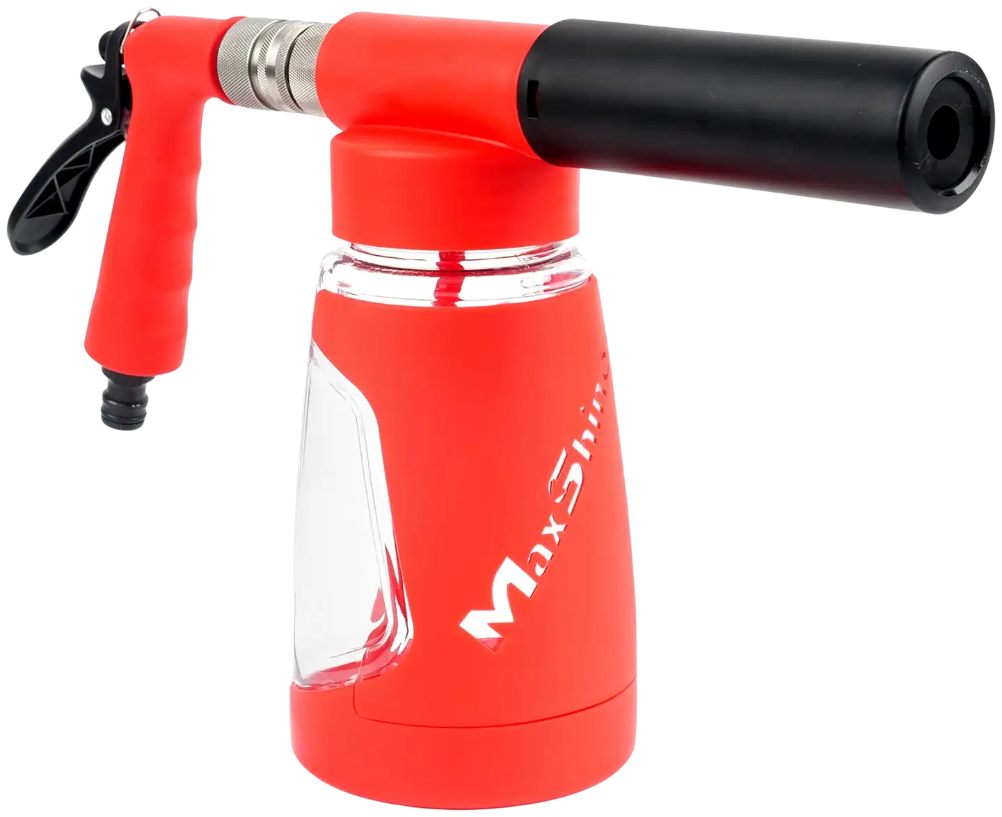 Maxshine LPG002 Snow Master Foam Gun V2 – 1L matalapainevaahdotin puutarhaletkuliitännällä, säädettävä vaahdon määrä, läpinäkyvä PET-säiliö, liukumaton pohja - 1