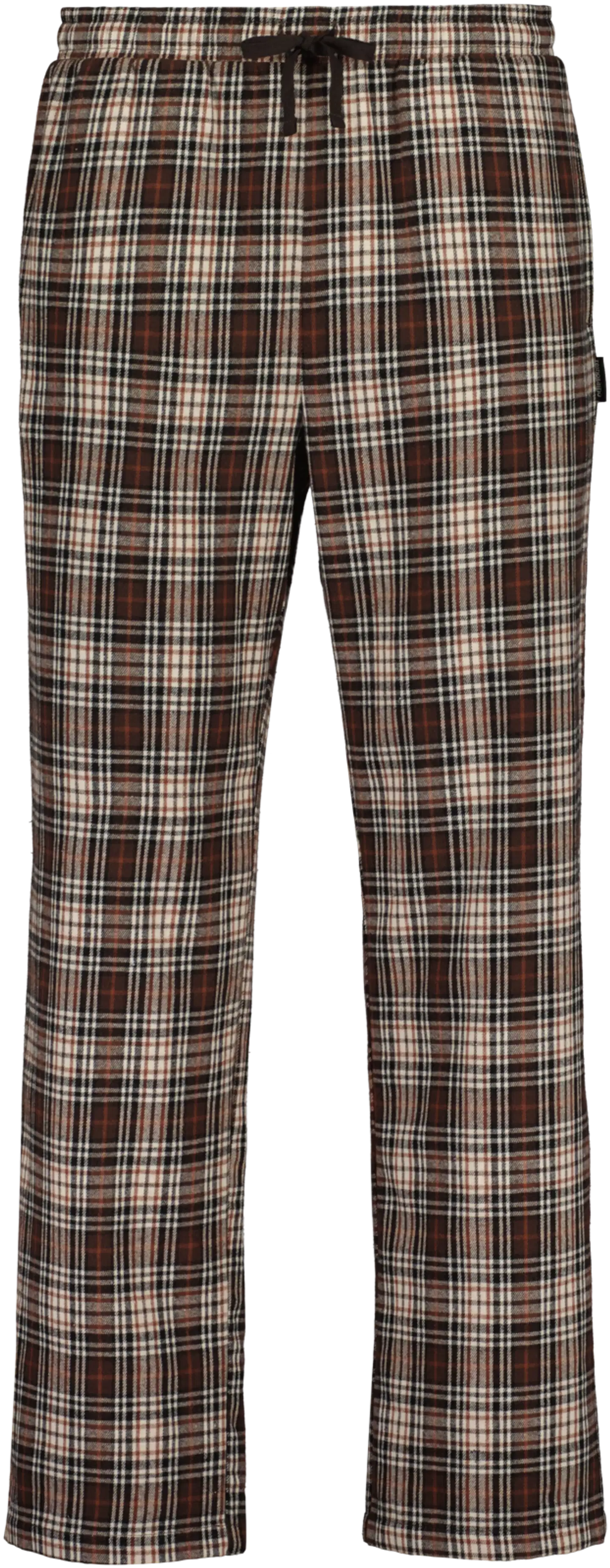 Reino&Aino miesten flanellipyjama - BROWN - 3