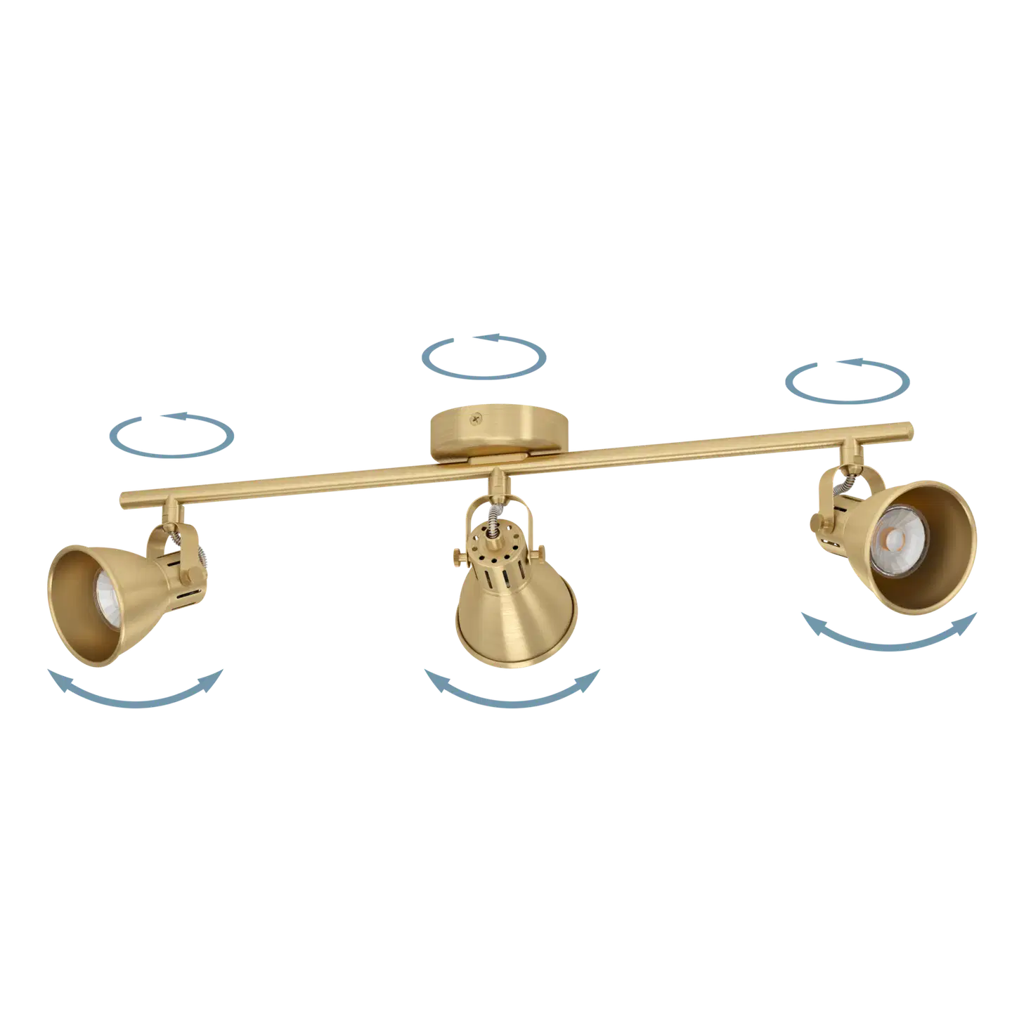 EGLO Spottivalaisin 3-os  Seras 3x3W 59,5x6,5cm harjattu messinki/kulta - 3