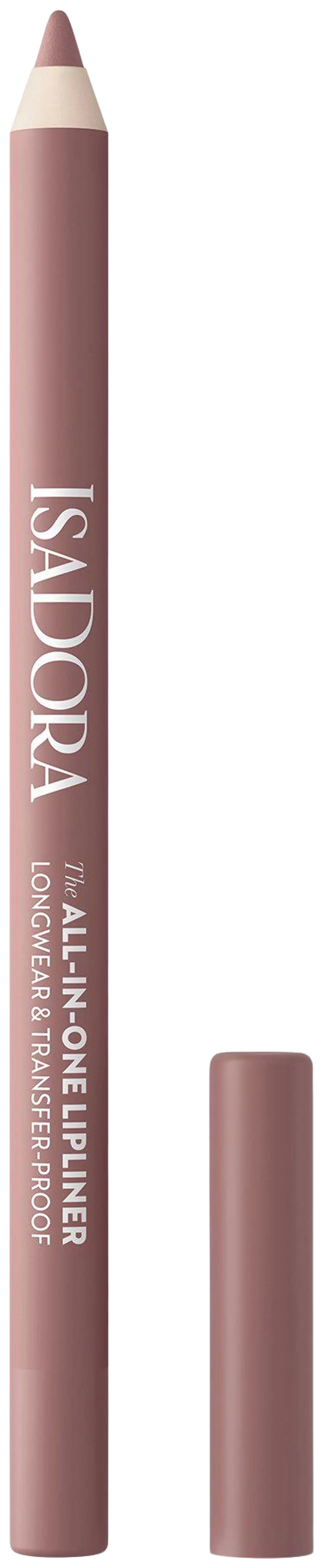 Isadora All-in-One Lipliner huultenrajauskynä 01 Bare Beige 1,2 g - Bare Beige - 1