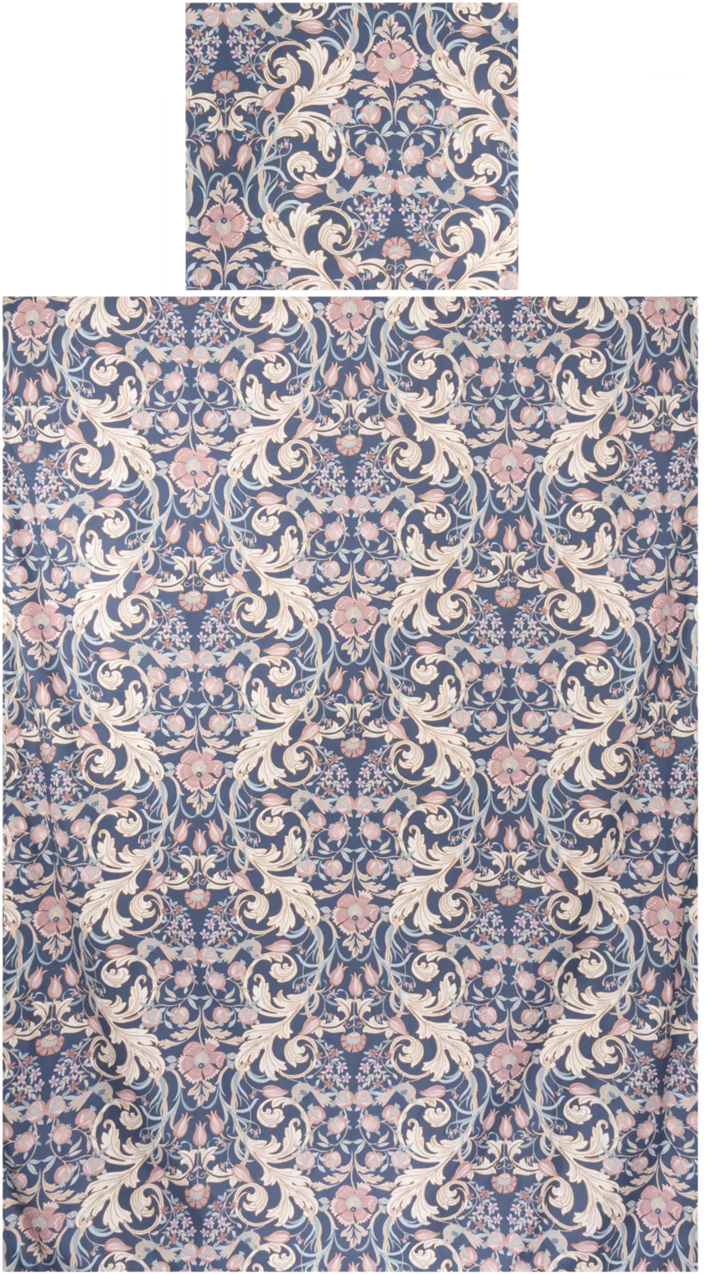 House pussilakanasetti Treasure 150x210 cm roosa/ beige/ tummansininen - 1