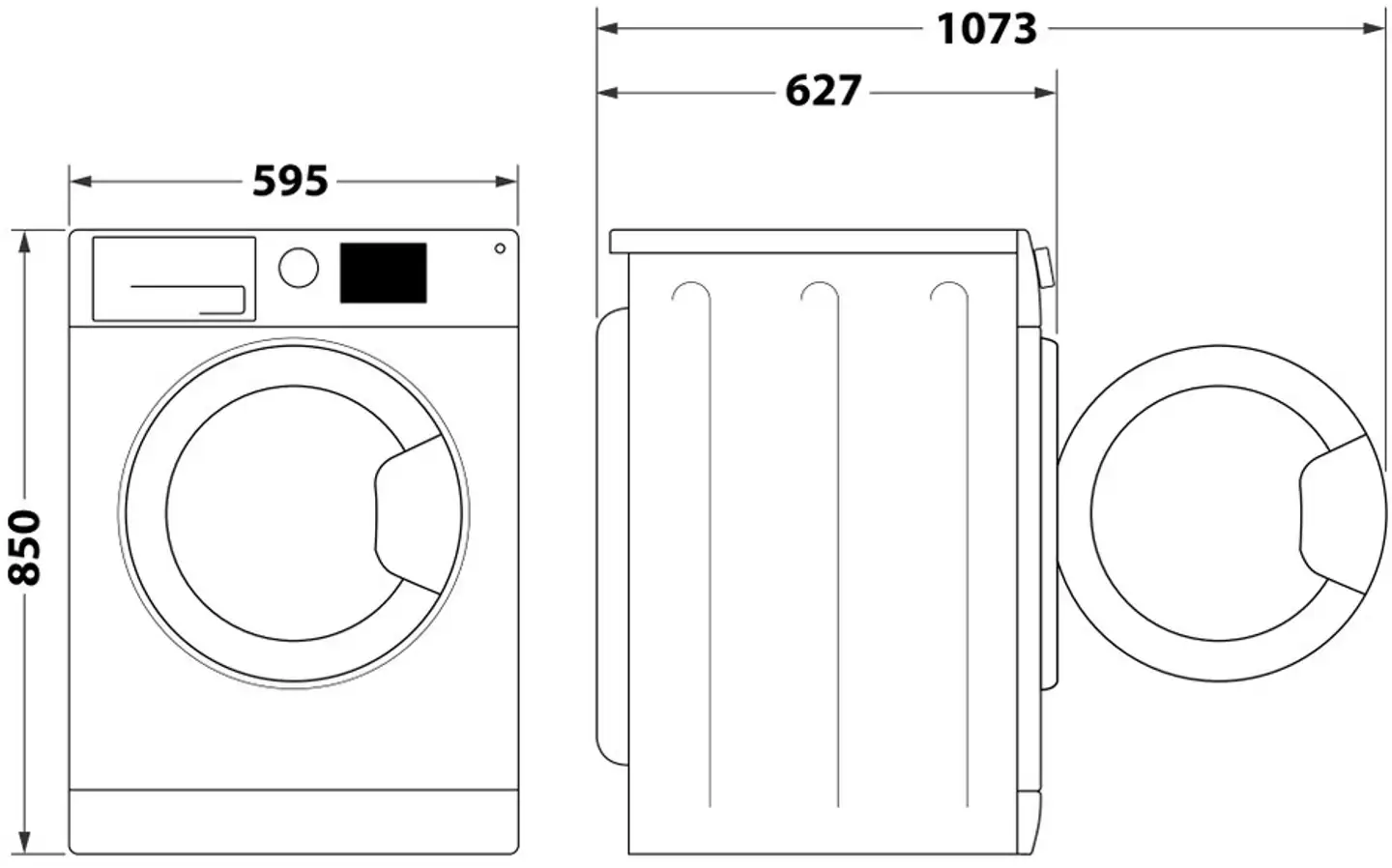 Whirlpool edestä täytettävä pyykinpesukone FFB 8469 BV EE, 60cm, 8kg, valkoinen - 6