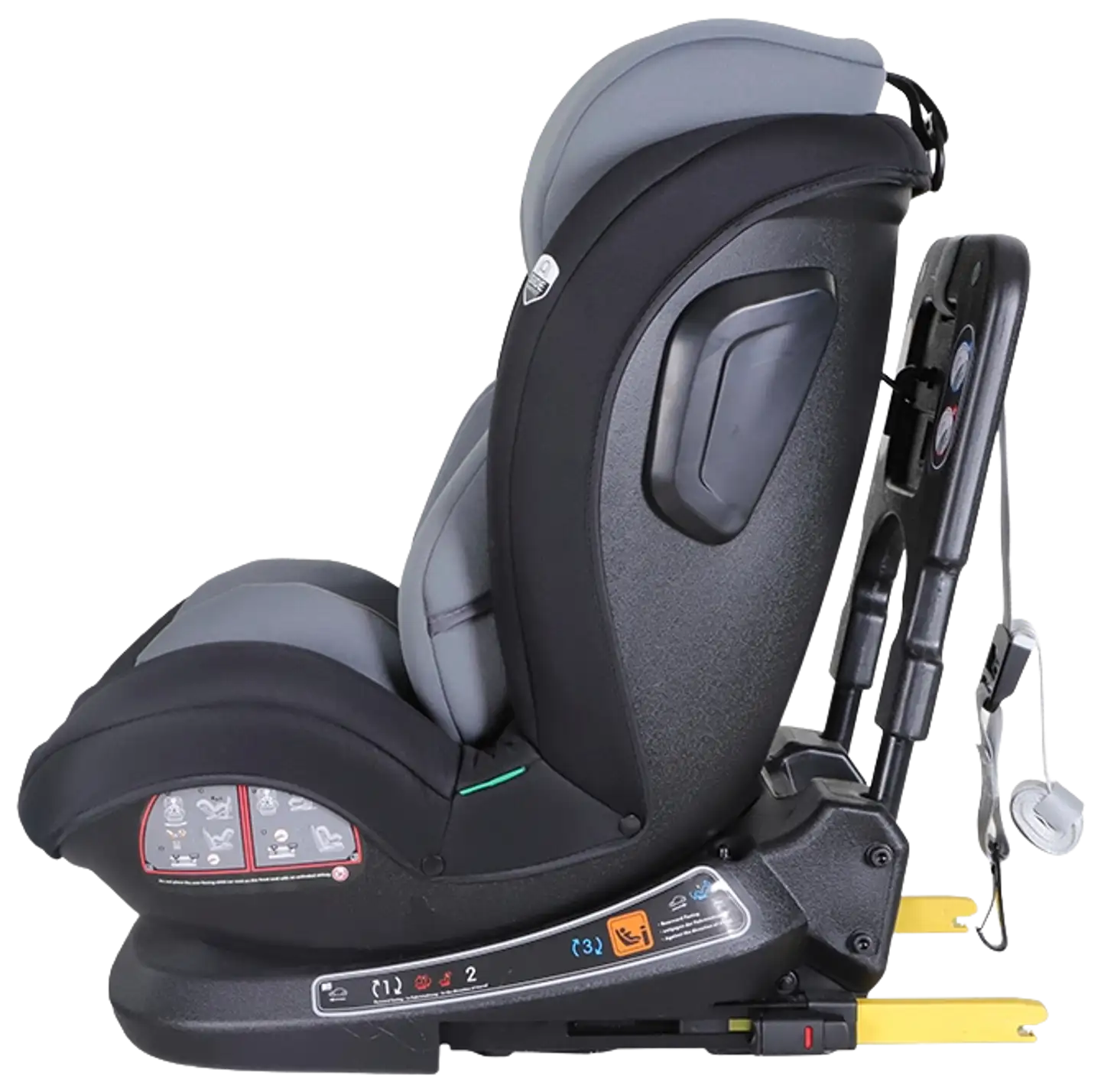 Kikid Turvaistuin Premium 40-150cm i-Size 360 ISOFIX R129, musta-harmaa - 5