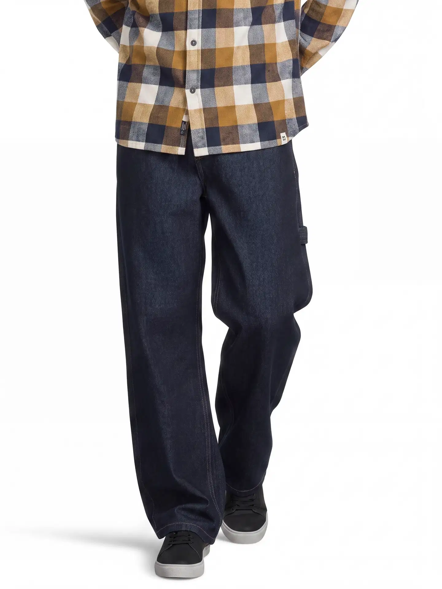 WKLY. miesten carpenter-farkut loose fit 202W312676 - Dk. blue denim - 1