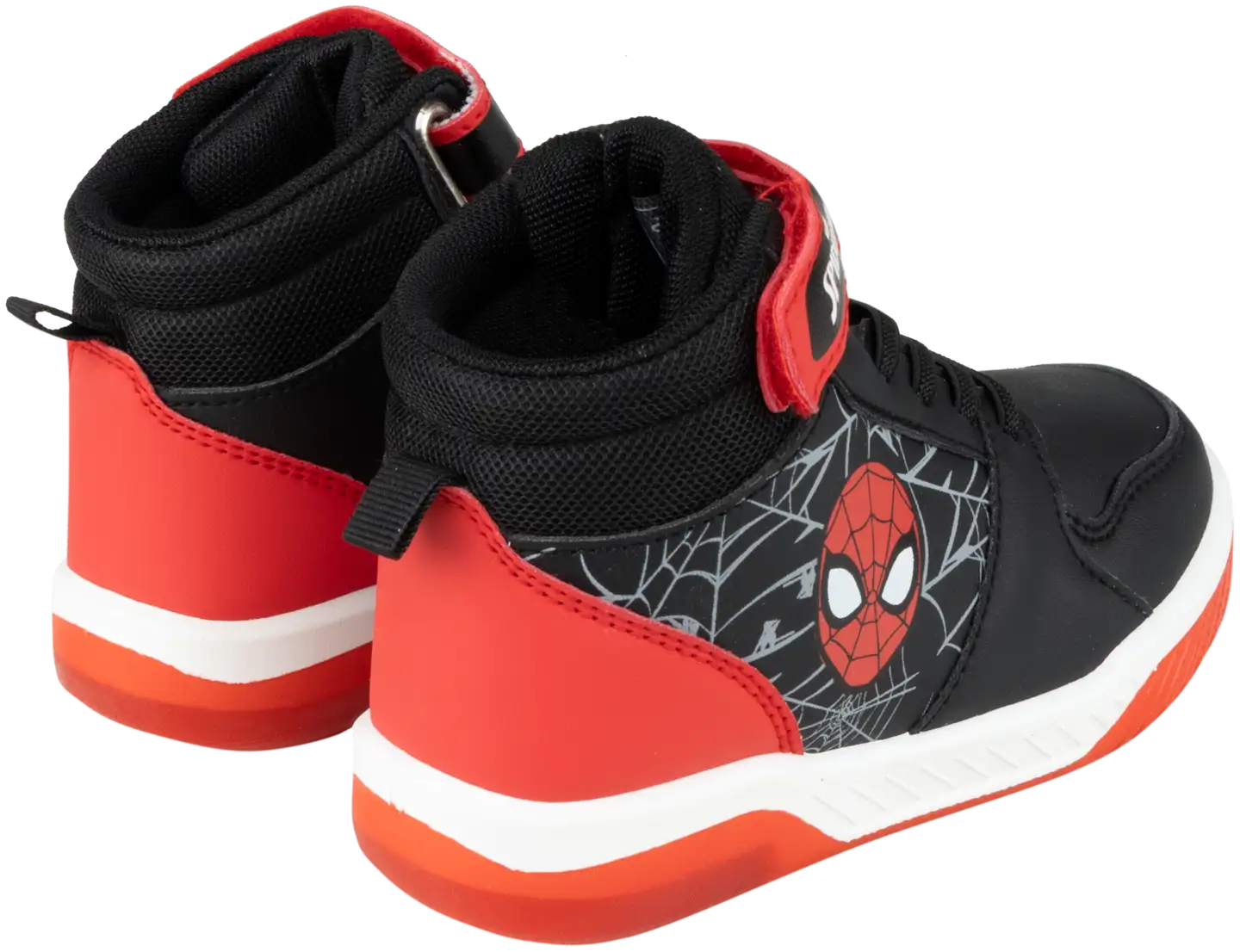 Spider-Man lasten midvartiset vilkkutennarit SP01433 - BLACK/RED - 2