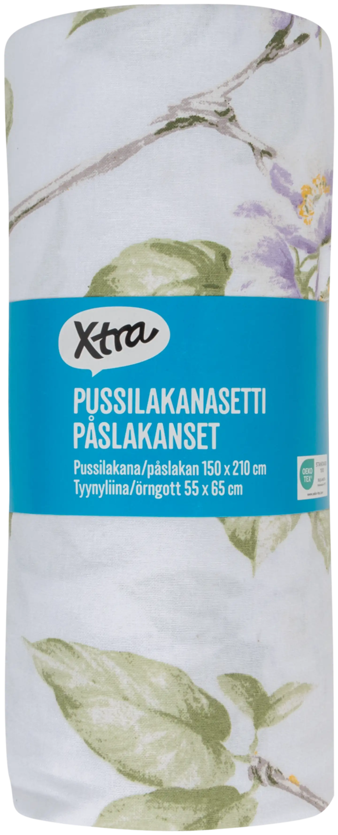Xtra pussilakanasetti Apple Blossom 150x210 cm liila - 2