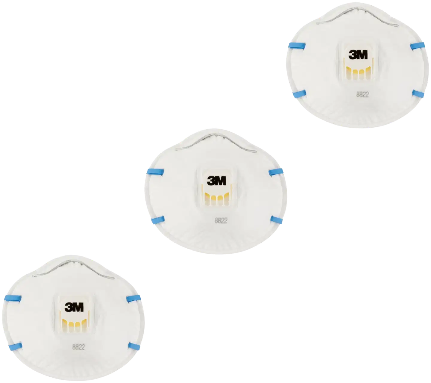 3M™ Cool Flow™ hiukkassuojain 8822, FFP2, venttiili, 3 kpl/pakkaus - 5