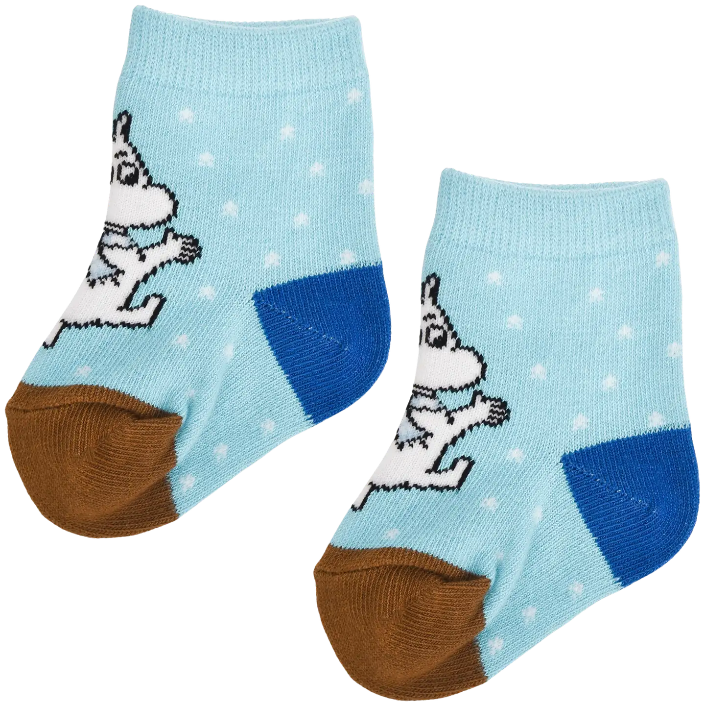 Moomin By Nordicbuddies vauvojen sukat Muumipeikko - Vaaleansininen/sininen/ruskea