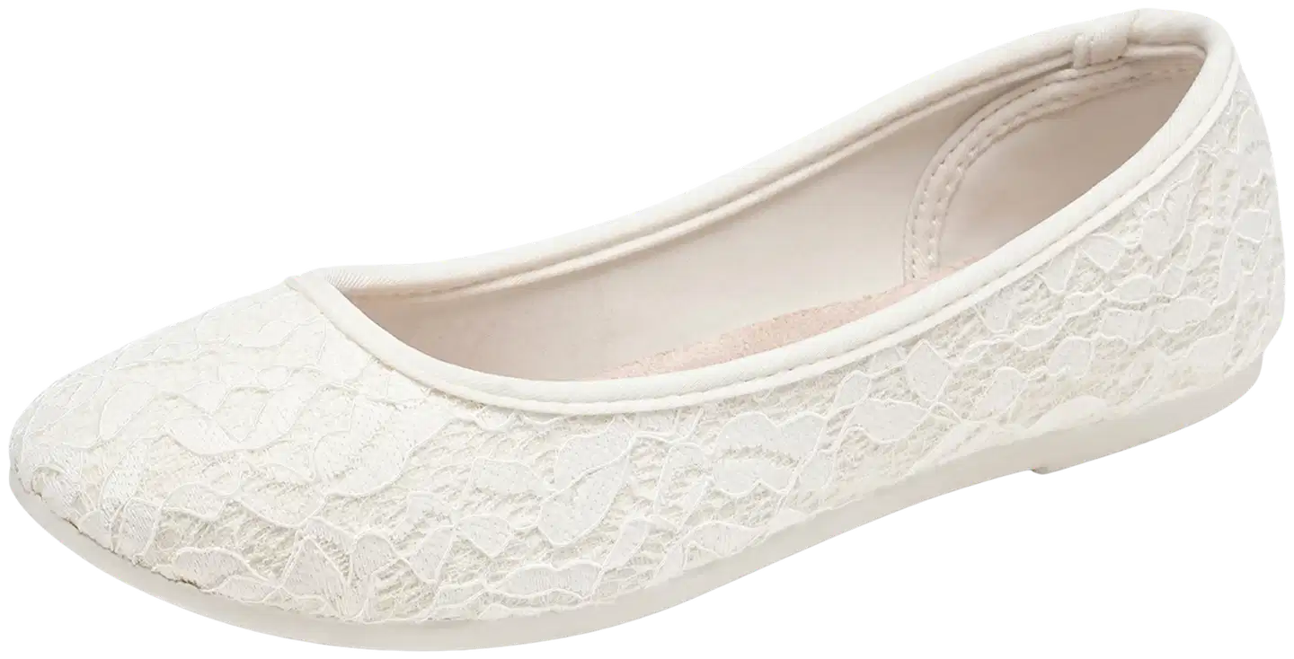 Dinsko lasten ballerinat Wendy - WHITE - 3