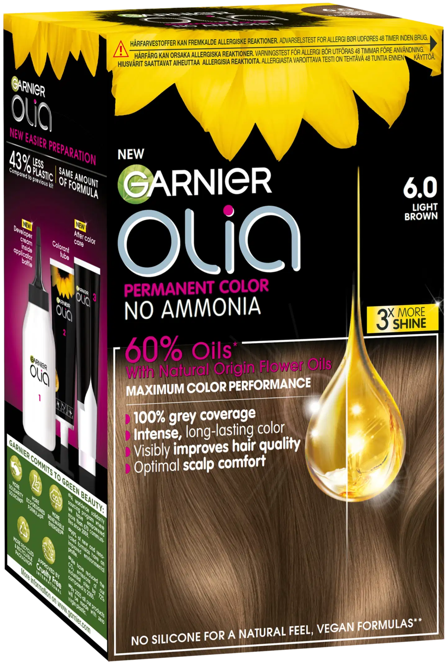 Garnier Olia 6.0 Light Brown kestoväri 174ml - 9